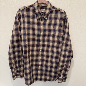 J. CREW Men’s Classic Fit Secret Wash Button Down Plaid LS Shirt Size Large